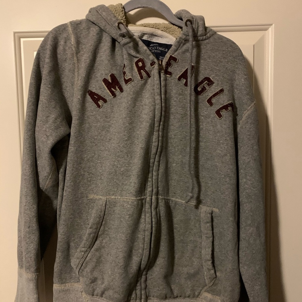 Gray fuzzy jacket